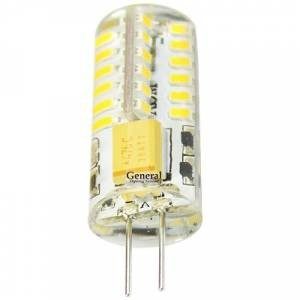 Лампа св/д General G4 12V 3W(150lm) 4500K 36x10 силикон BL5 (цена за 1шт.) 652300